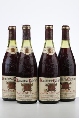 CHATEAUNEUF DU PAPE 1978 - Domaine Cabrières - 4 Bottles
