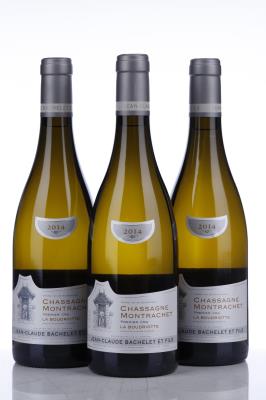 CHASSAGNE MONTRACHET BLANC LA BOUDRIOTTE 2014 - Jean Claude Bachelet - 3 Bottles