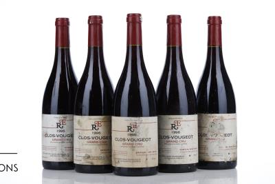 CLOS VOUGEOT 1996 - Rene Engel - 5 Bottles