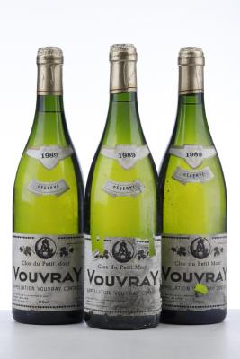 VOUVRAY RESERVE CLOS DU PETIT MONT 1989 - Daniel Allias - 3 Bottles