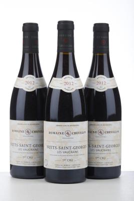 NUITS ST GEORGES LES VAUCRAINS 2012 - Robert Chevillon - 3 Bottles