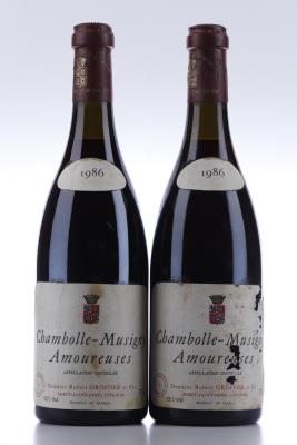 CHAMBOLLE MUSIGNY LES AMOUREUSES 1986 - Robert Groffier - 2 Bottles