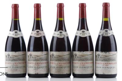 GEVREY CHAMBERTIN CLOS ST JACQUES 1988 - Armand Rousseau - 5 Bottles