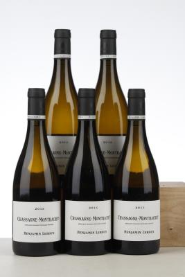 CHASSAGNE MONTRACHET BLANC 2015 - Benjamin Leroux - 5 Bottles