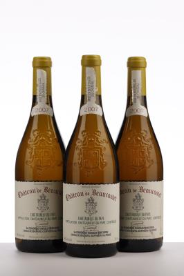 CHATEAUNEUF DU PAPE BLANC BEAUCASTEL 2007 - Beaucastel - 3 Bottles