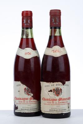 CHASSAGNE MONTRACHET CLOS DE LA BOUDRIOTTE 1976 - Bachelet Ramonet - 2 Bottles