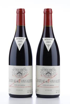 DE FONSALETTE SYRAH 2005 - Chateau de Fonsalette - 2 Bottles