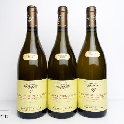 PULIGNY MONTRACHET LES COMBETTES 2015 - François Carillon - 3 Bottles