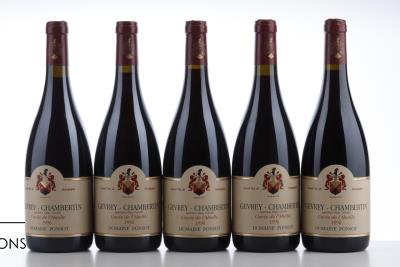 GEVREY CHAMBERTIN CUVEE DE L'ABEILLE 1996 - Ponsot - 5 Bottles