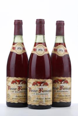 VOSNE ROMANEE LES MALCONSORTS 1976 - Cathiard Molinier - 3 Bottles