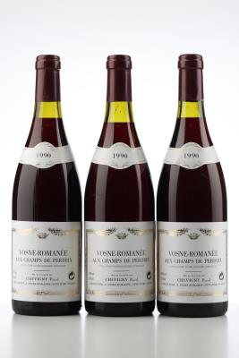 VOSNE ROMANEE AUX CHAMPS DE PERDRIX 1990 - Pascal Chevigny - 3 Bottles