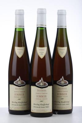 BINNER KAEFFERKOPF RIESLING SELECTION GRAINS NOBLES 1997 - Binner - 3 Bottles
