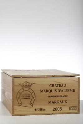MARQUIS D'ALESME BECKER 2005 - Mc - 12 Bottles - Owc 12