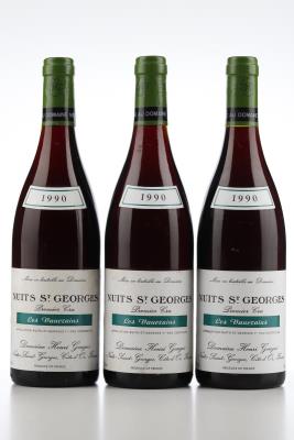 NUITS ST GEORGES LES VAUCRAINS 1990 - Henri Gouges - 3 Bottles