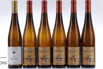 ASSORTIMENT KELLER (KIRSCHSPIEL - DALSHEIM - HUBACKER - HIPPING - MORSTEIN - G.MAX) 2017 - Keller - 6 Bottles - Oc 6