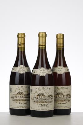 VOUVRAY LE MONT 1 ER TRIE MOELLEUX 1990 - Huet - 3 Bottles