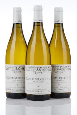 PULIGNY MONTRACHET LE CAILLERET 2000 - Michel Bouzereau - 3 Bottles
