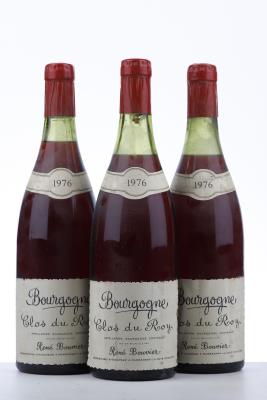 BOURGOGNE ROUGE CLOS DU ROY 1976 - Rene Bouvier - 3 Bottles