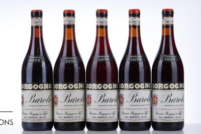 BAROLO RISERVA 1974 - Giacomo Borgogno - 5 Bottles