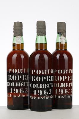 KOPKE COLHEITA PORT 1963 - Kopke - Bottled in 1991 - 3 Bottles