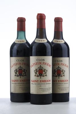 CLOS LA FLEUR FIGEAC 1959 - A. Moueix - 3 Bottles