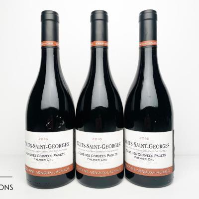 NUITS ST GEORGES CLOS DES CORVEES PAGETS 2016 - Arnoux Lachaux - 3 Bottles