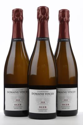 VINCEY OGER CHARDONNAY GRAND CRU 2018 - Domaine Vincey - degorgé 10/2022 - 3 Bottles