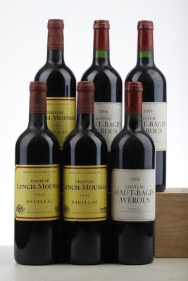 PAUILLAC HAUT BAGES AVEROUS 3*2006 + LYNCH MOUSSAS 3*2006   - Mc - 6 Bottles