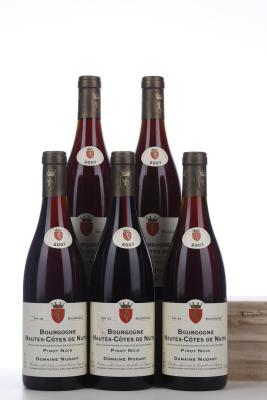 BOURGOGNE HAUTES COTES DE NUITS PINOT NOIR 2007 - Nudant - 5 Bottles