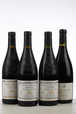 GIGONDAS 1*2005 + PRESTIGES DES HAUTES GARRIGUES 1*2006 + 1*2007 + GRAND GRENACHE 66 1*2007   - Domaine Santa Duc - 4 Bottles