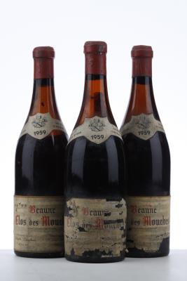BEAUNE CLOS DES MOUCHES 1959 - Joseph Drouhin - Grafé Lecocq - 3 Bottles