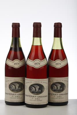 SANTENAY GRAVIERES 1979 - Domaine de l'Abbaye de Santenay - Louis Clair - 3 Bottles
