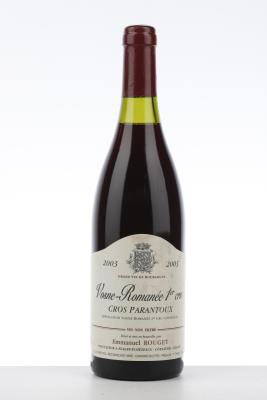 VOSNE ROMANEE CROS PARANTOUX 2003 - Emmanuel Rouget - 1 Bottle