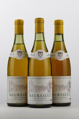 MEURSAULT CLOS DU CROMIN 1978 - Chateau Genot Boulanger - 3 Bottles