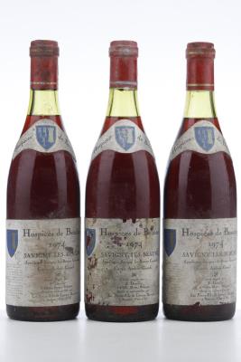HOSPICES DE BEAUNE SAVIGNY LES BEAUNE CUVEE ARTHUR GIRARD 1974 - Les Petits Fils de Leonce Bocquet - 3 Bottles