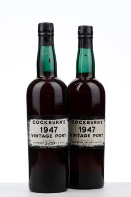 COCKBURNS VINTAGE PORT 1947 - 2 Bottles