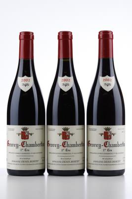 GEVREY CHAMBERTIN 1 ER CRU 2002 - Denis Mortet - 3 Bottles