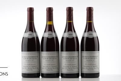 GEVREY CHAMBERTIN CLOS ST JACQUES 1990 - G.Bartet - 4 Bottles