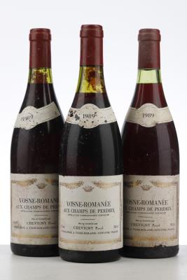VOSNE ROMANEE AUX CHAMPS DE PERDRIX 1989 - Pascal Chevigny - 3 Bottles