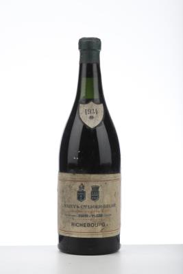 RICHEBOURG 1934 - C Marey et Comte Liger Belair - 1 Bottle