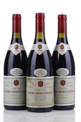 CORTON CLOS DES CORTONS 1996 - Faiveley - 3 Bottles