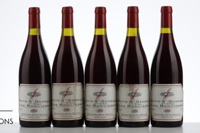NUITS ST GEORGES LES RONCIERES 1990 - Jean Grivot - 5 Bottles