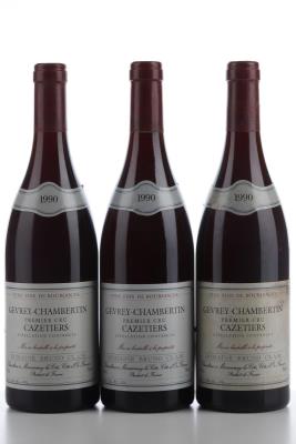 GEVREY CHAMBERTIN LES CAZETIERS 1990 - Bruno Clair - 3 Bottles