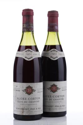 ALOXE CORTON CLOS DU CHAPITRE TETE DE CUVEE 1972 - Remoissenet - 2 Bottles
