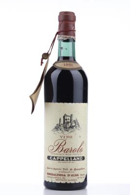BAROLO 1961 - Cappellano - 1 Bottle