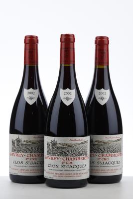 GEVREY CHAMBERTIN CLOS ST JACQUES 2002 - Armand Rousseau - 3 Bottles