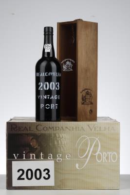 REAL COMPANHIA VELHA VINTAGE PORT 2003 - Real Companhia Velha - 6 Bottles - Owc 1