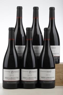 SAVIGNY LES BEAUNE AUX GRAVAINS 3*2015 + LA DOMINODE 3* 2015   - Jean Marc Pavelot - 6 Bottles