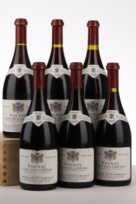 VOLNAY CLOS DES CHENES 1998 - Chateau de Meursault - 6 Bottles