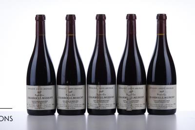 CHAMBOLLE MUSIGNY LES AMOUREUSES 1998 - Amiot Servelle - 5 Bottles